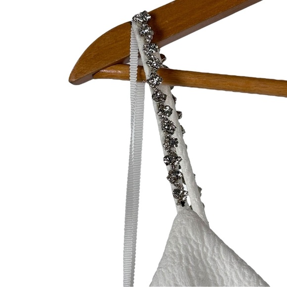 ANTHROPOLOGIE REBECCA VALLANCE GENEVIEVE BRIDAL BOW V-NECK SHEATH MIDI DRESS - Picture 15 of 17